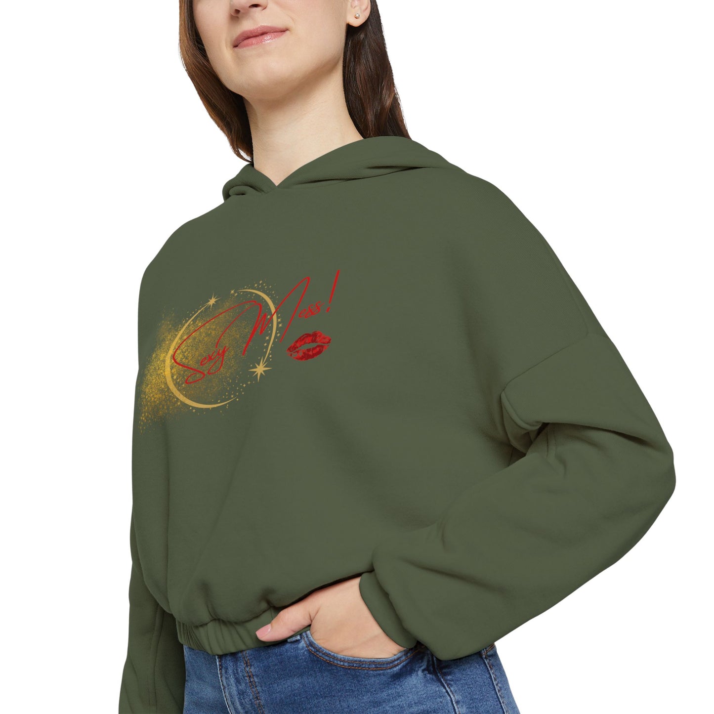 Sexy Mess Cinched Hoodie – Cozy Confidence with a Curve-Hugging Edge