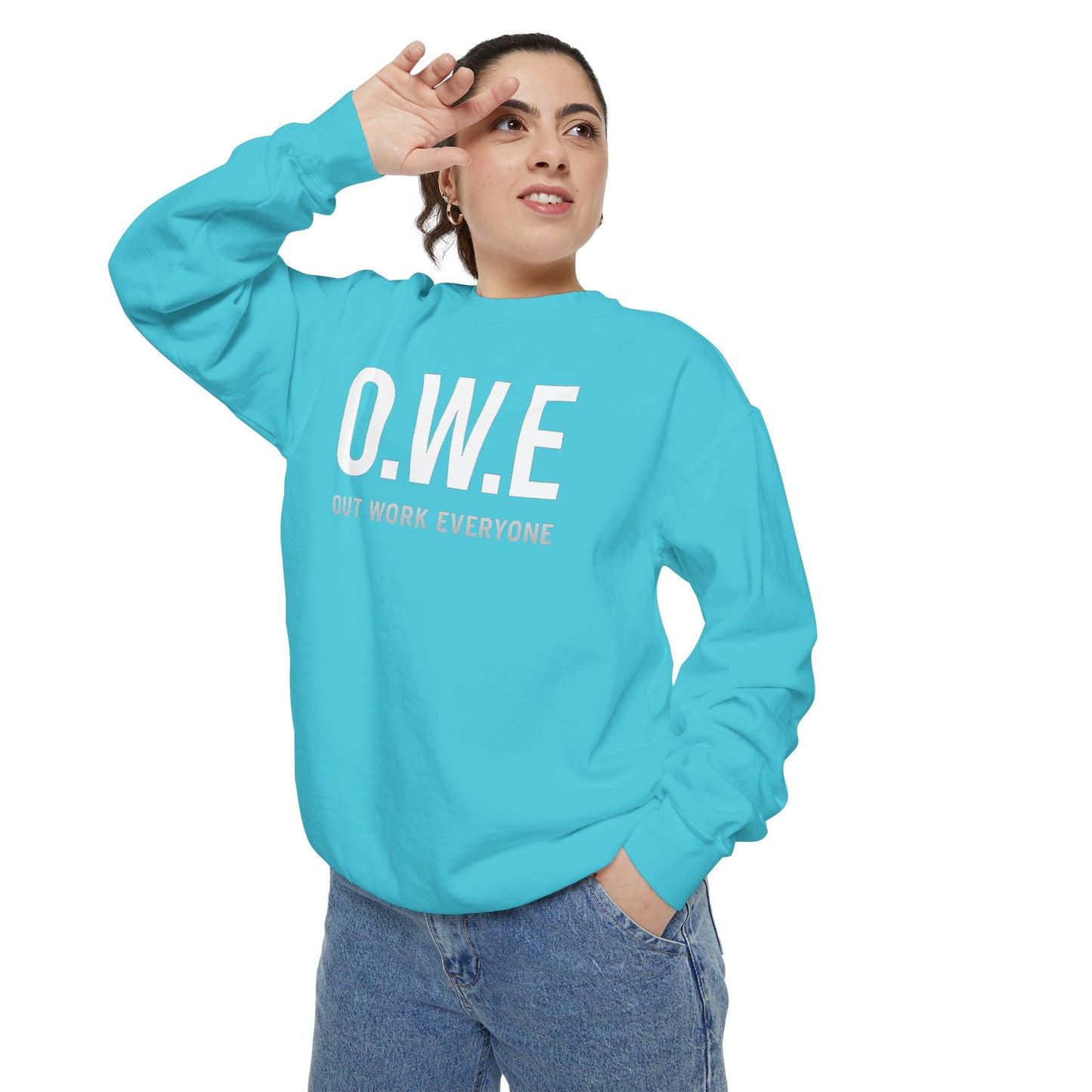 O.W.E. Women’s Sweatshirt – Streetwear Violet Edition
