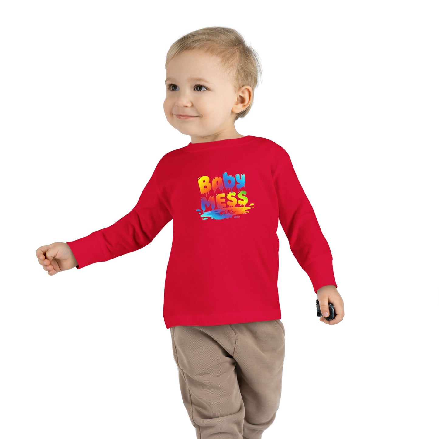 Baby Mess Long Sleeve Tee – Colorfully Chaotic & Cute
