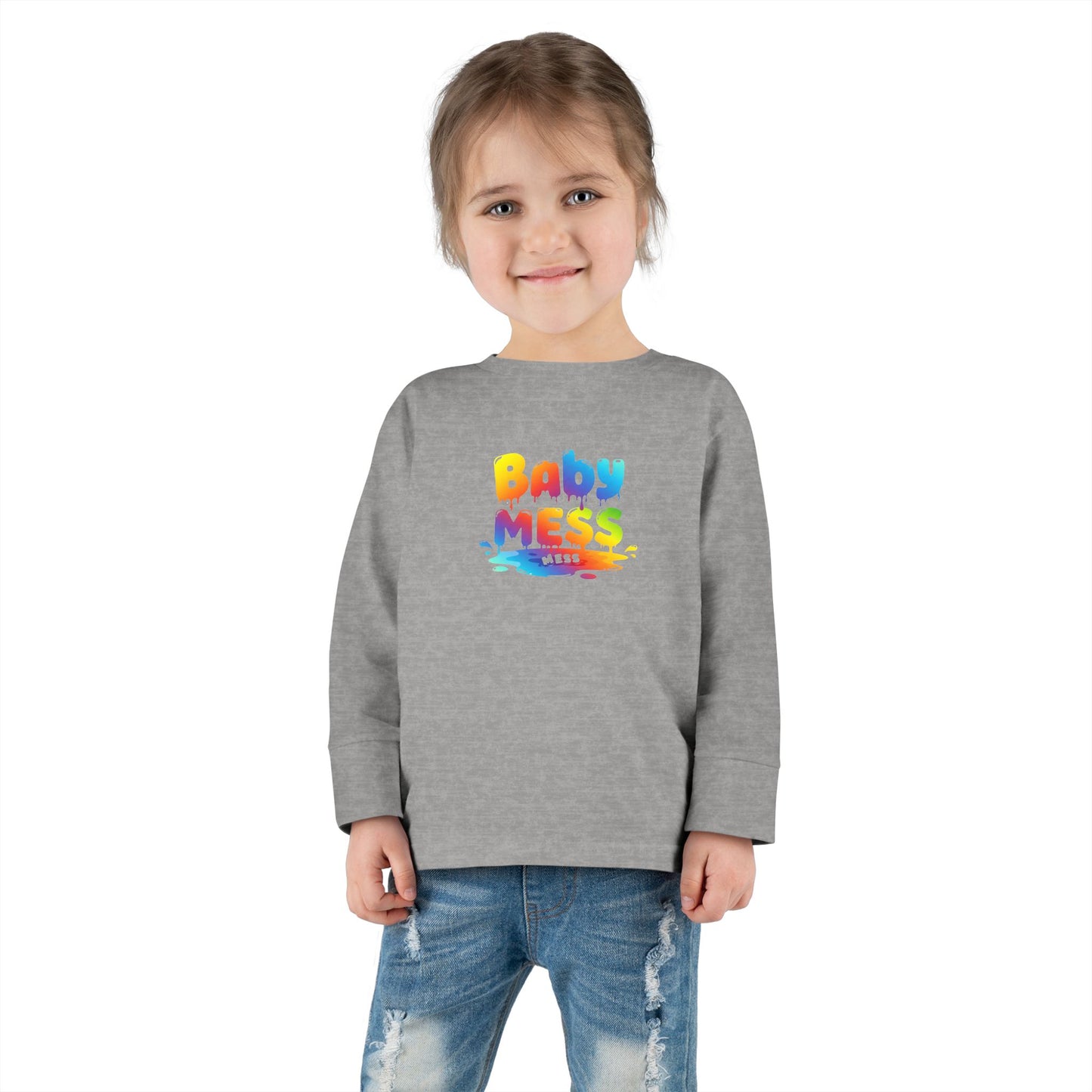 Baby Mess Long Sleeve Tee – Colorfully Chaotic & Cute
