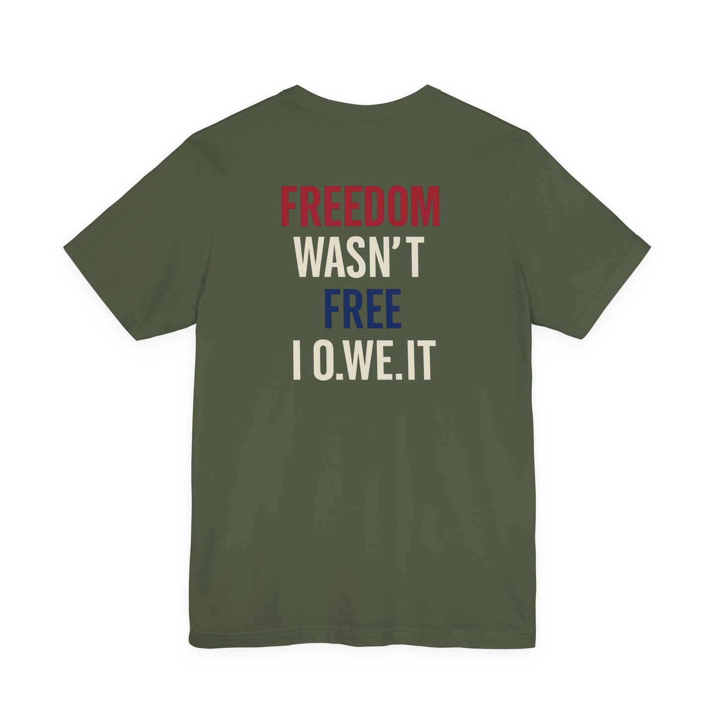 Freedom Isn't Free Tee - Patriotic Short Sleeve Shirt, Memorial Day Gift, Independence Day Apparel, Unisex Casual Wear, USA Pride