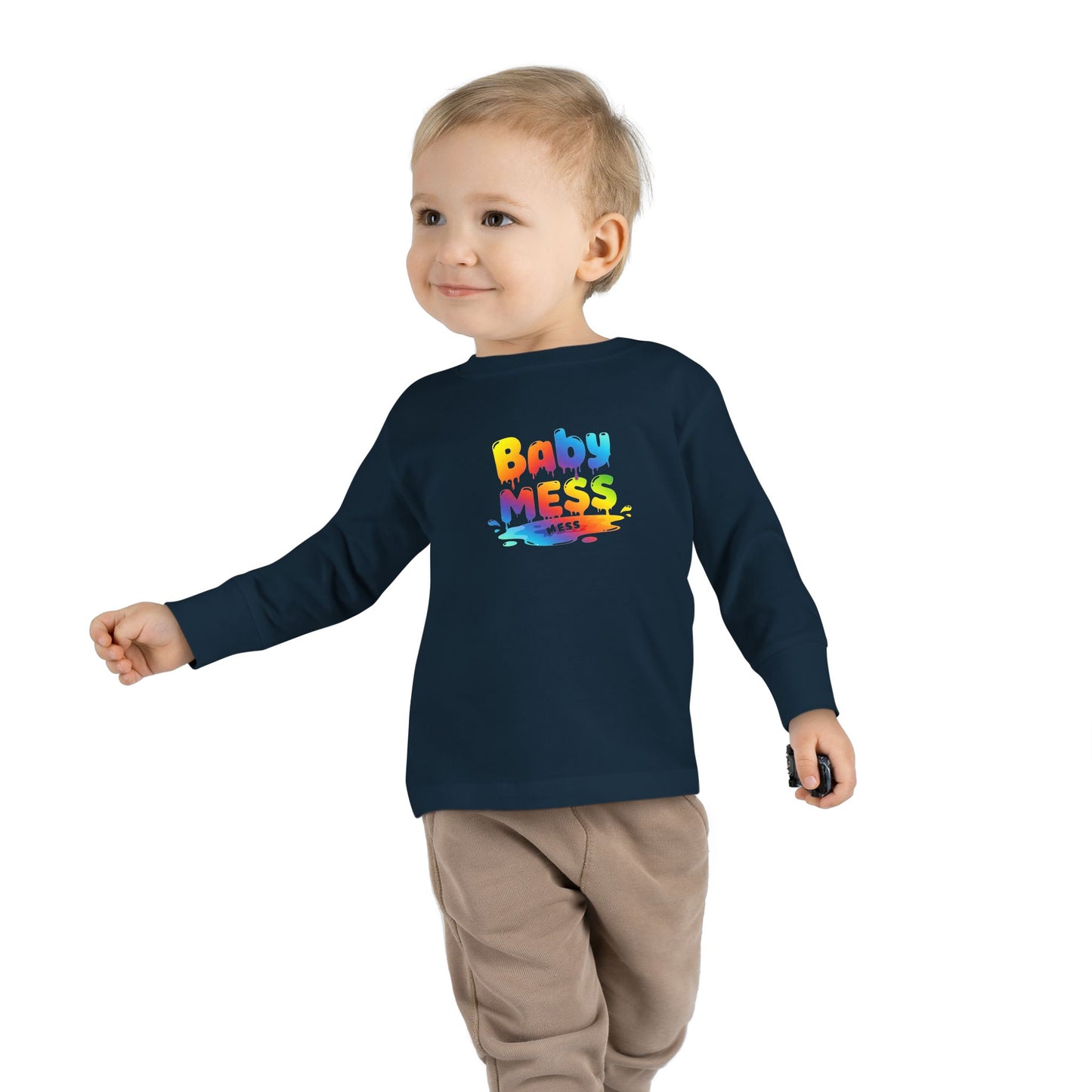 Baby Mess Long Sleeve Tee – Colorfully Chaotic & Cute
