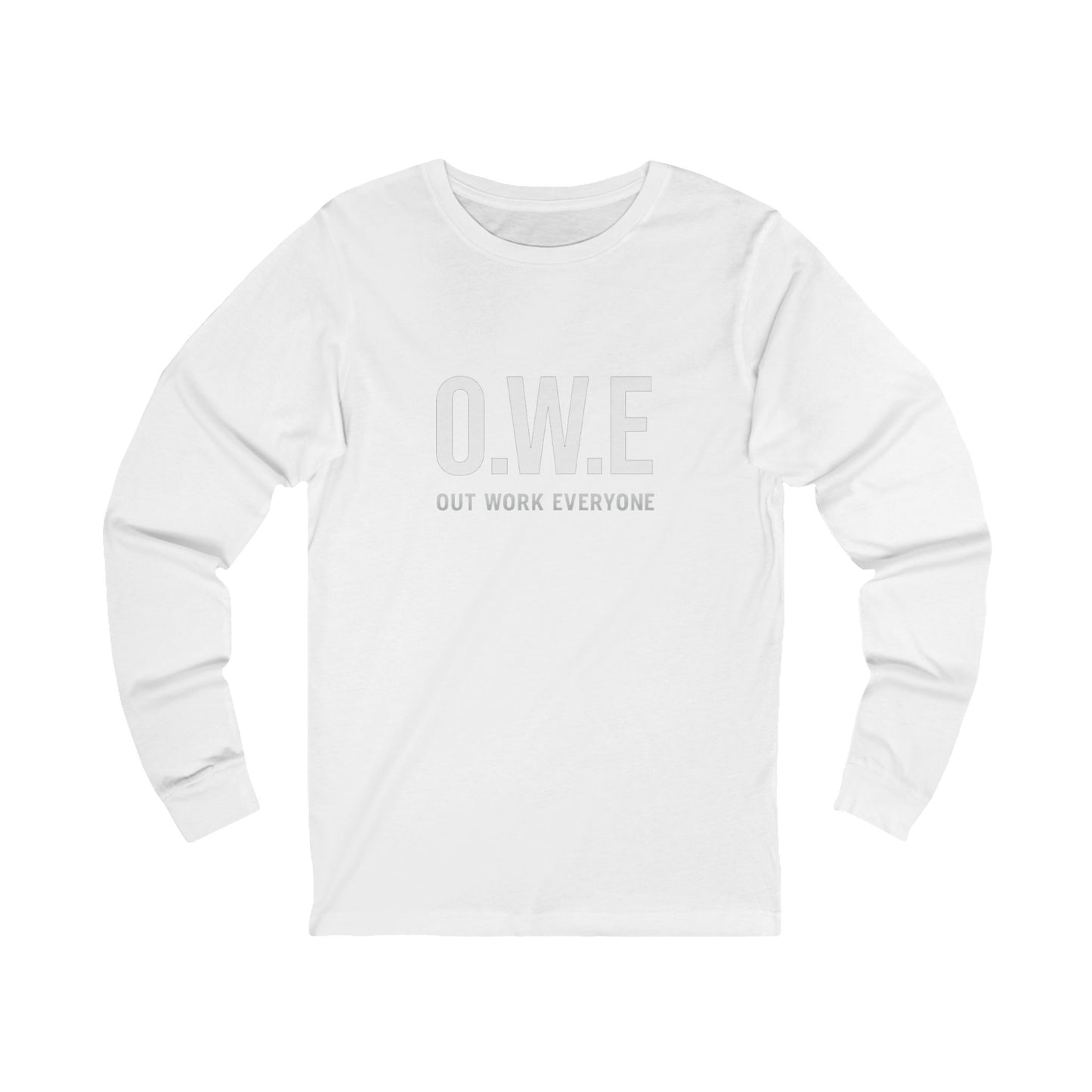 O.W.E. Women’s Long Sleeve Tee – “Out Work Everyone” Edition (Grey)