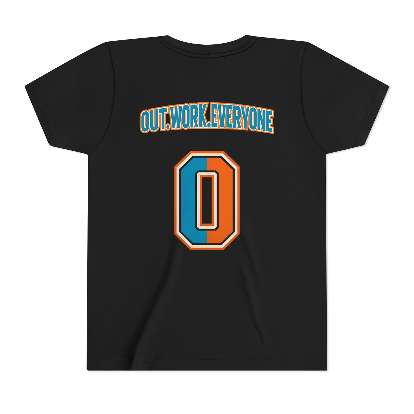 Youth Motivational Tee: Outwork Everyone, Inspirational Shirt, Gift for Young Athletes, Sportswear, Back to School, Summer Fashion