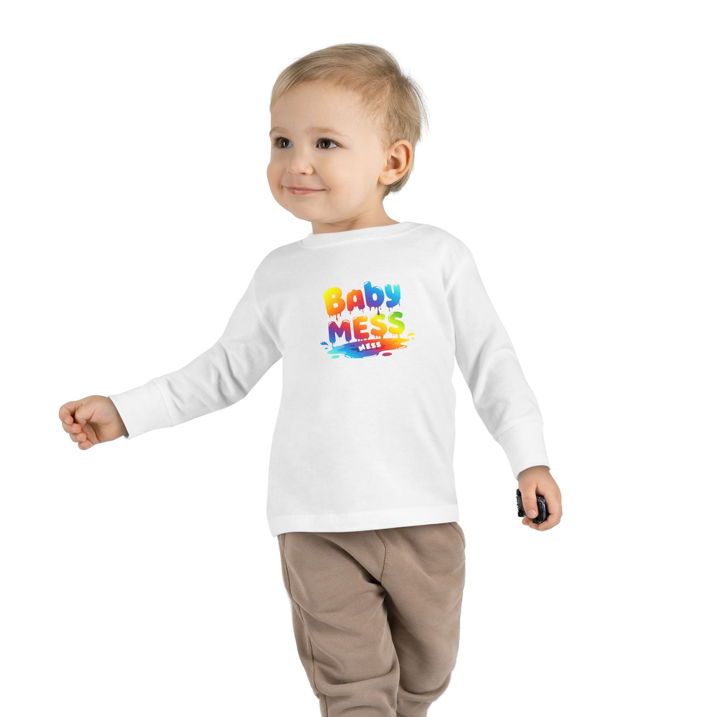Baby Mess Long Sleeve Tee – Colorfully Chaotic & Cute