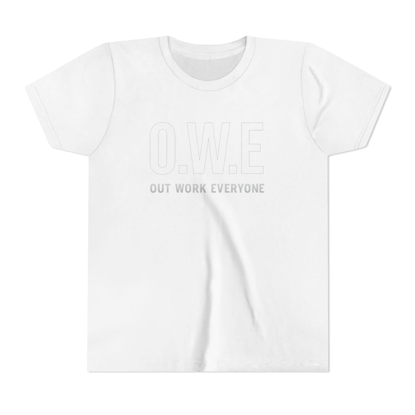 O.W.E. Kids Tee – “Out Work Everyone” Youth Edition (Blue)
