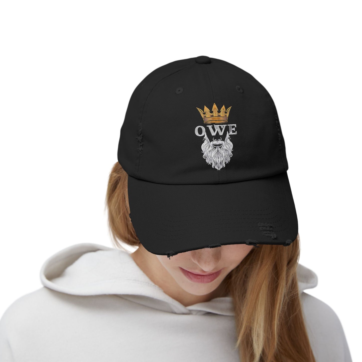 OWE Distressed Cap – Worn In. Dialed In. Outworking Everyone.*