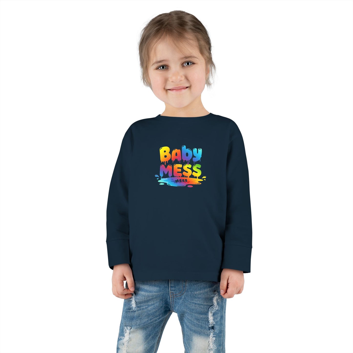Baby Mess Long Sleeve Tee – Colorfully Chaotic & Cute