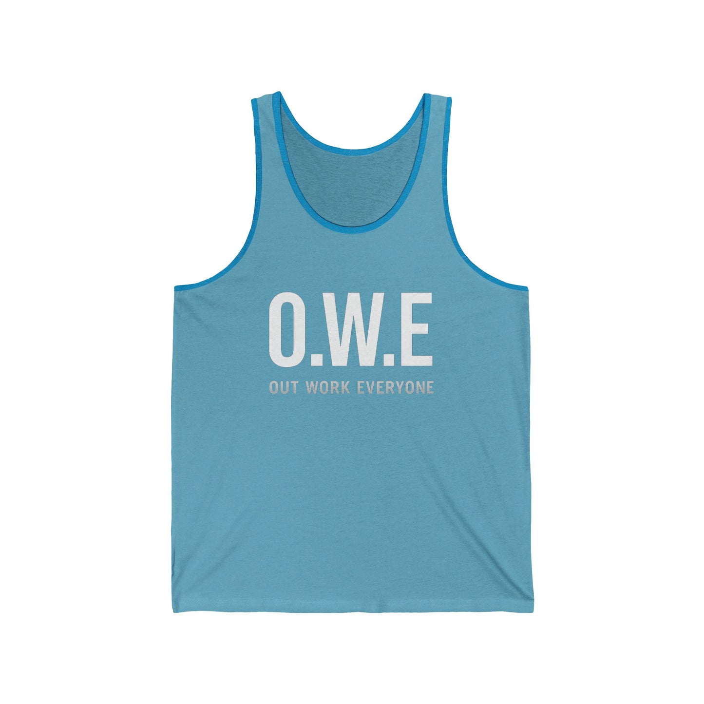 O.W.E. Men’s Tank Top – “Out Work Everyone” Edition (Navy)