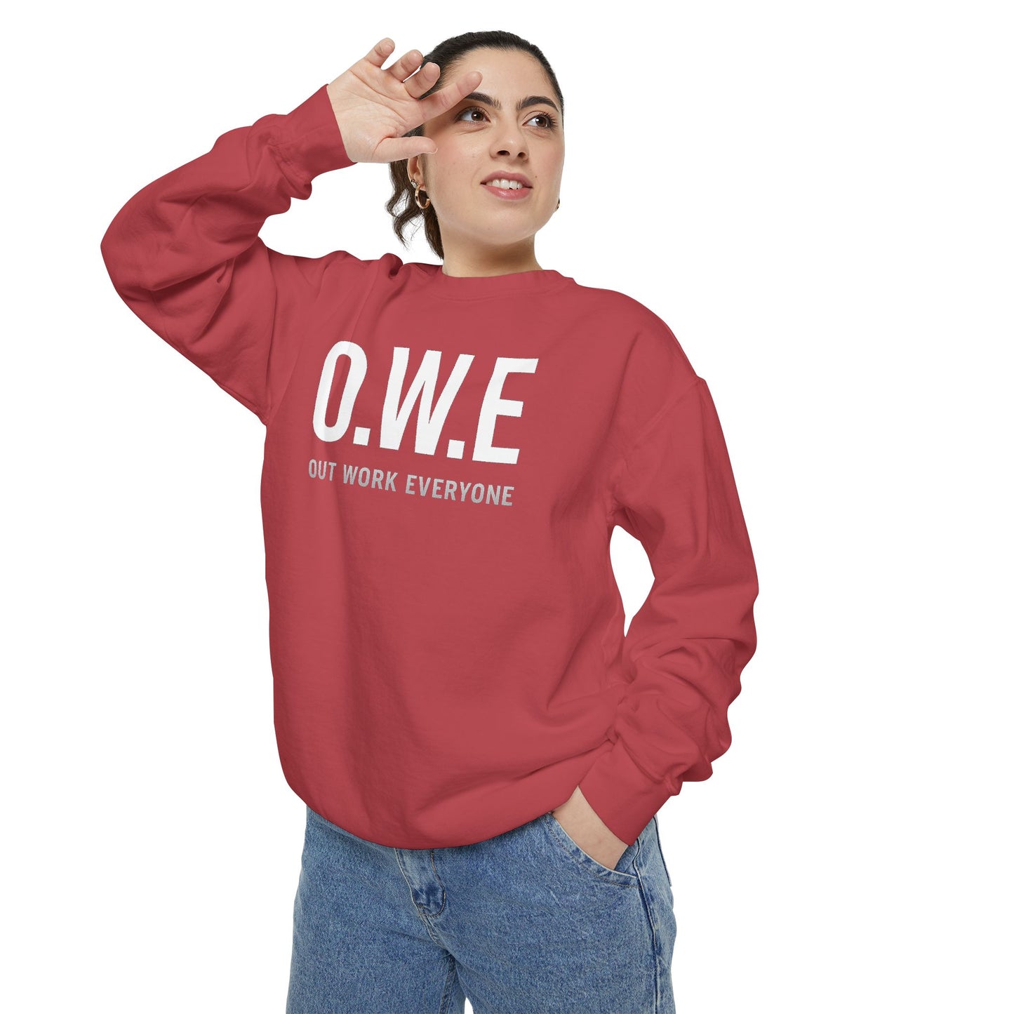 O.W.E. Women’s Sweatshirt – Streetwear Violet Edition