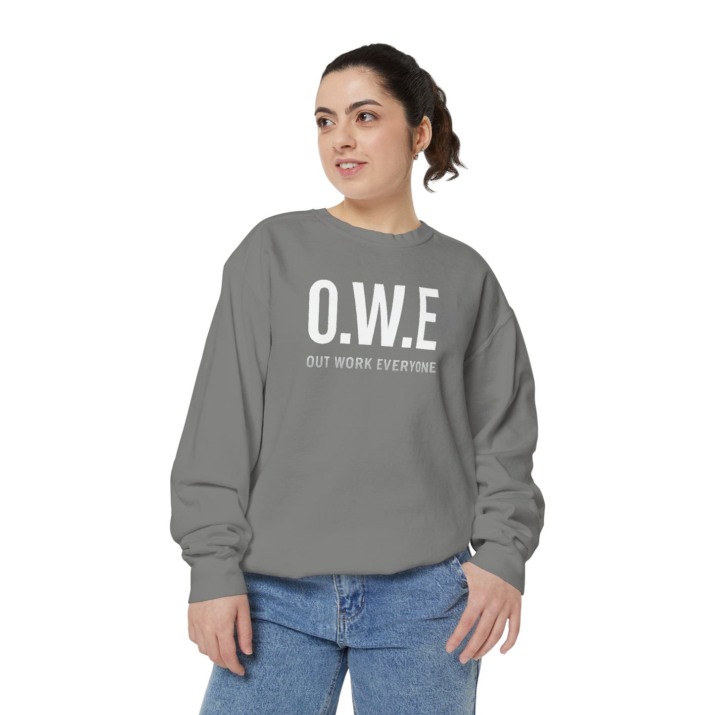 O.W.E. Women’s Sweatshirt – Streetwear Violet Edition