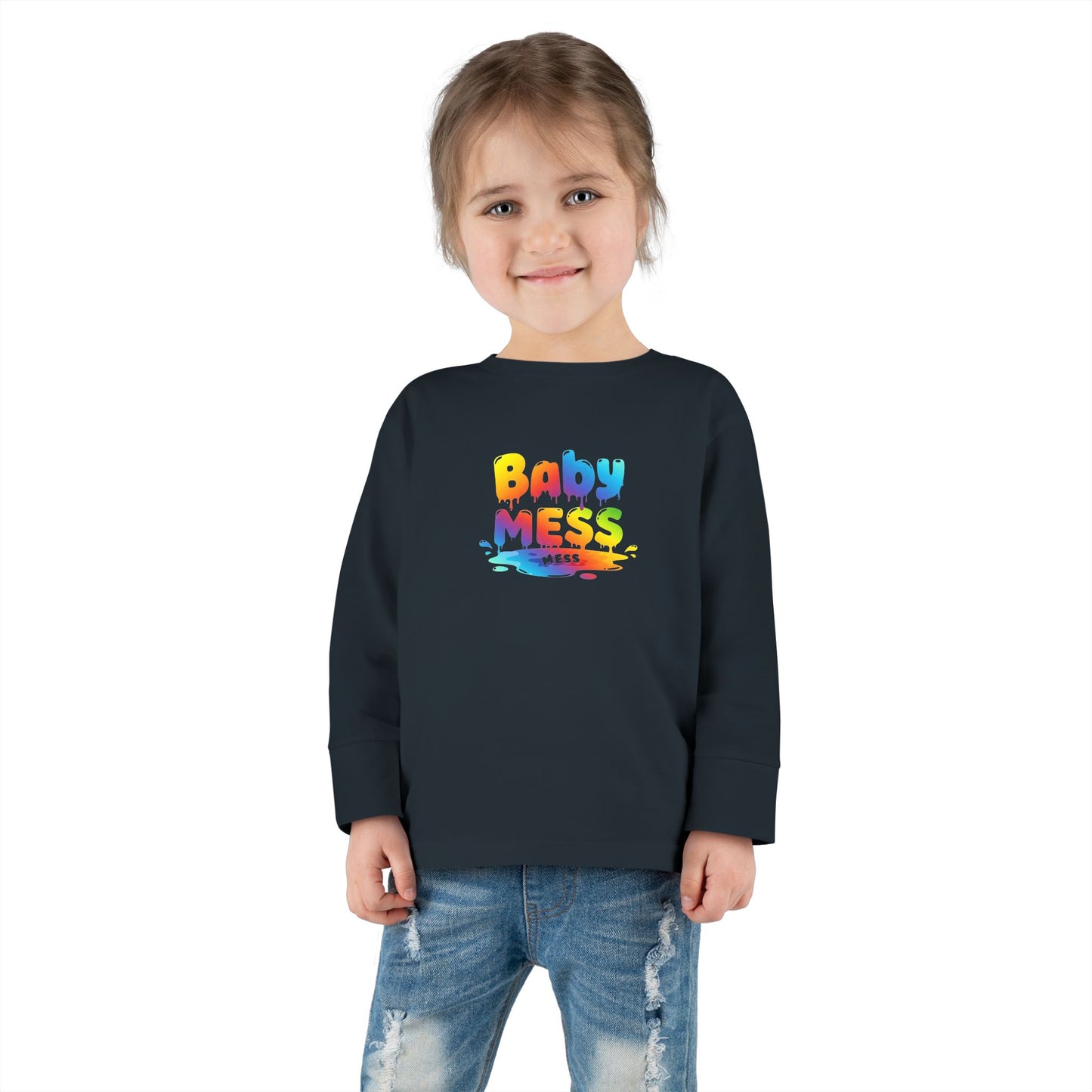 Baby Mess Long Sleeve Tee – Colorfully Chaotic & Cute