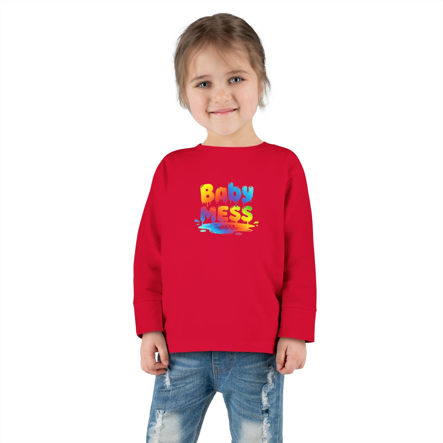 Baby Mess Long Sleeve Tee – Colorfully Chaotic & Cute