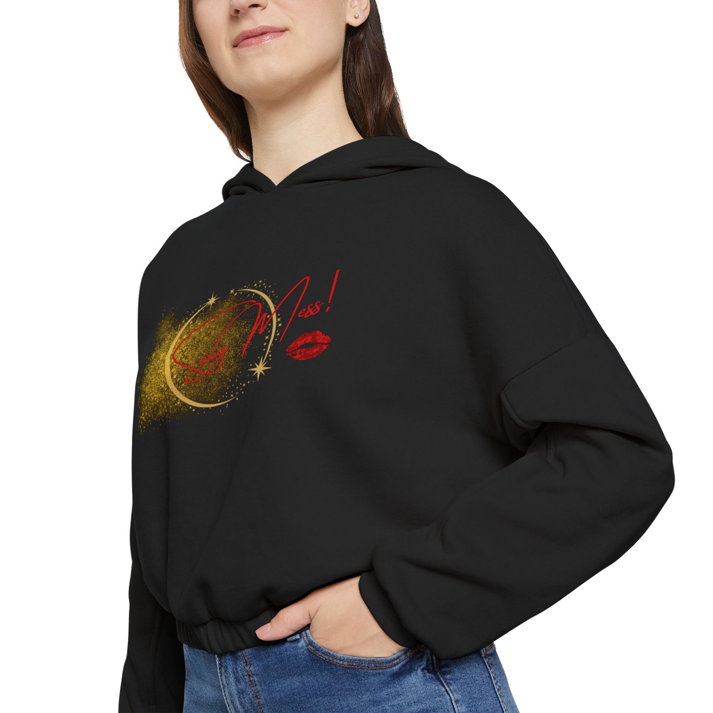 Sexy Mess Cinched Hoodie – Cozy Confidence with a Curve-Hugging Edge