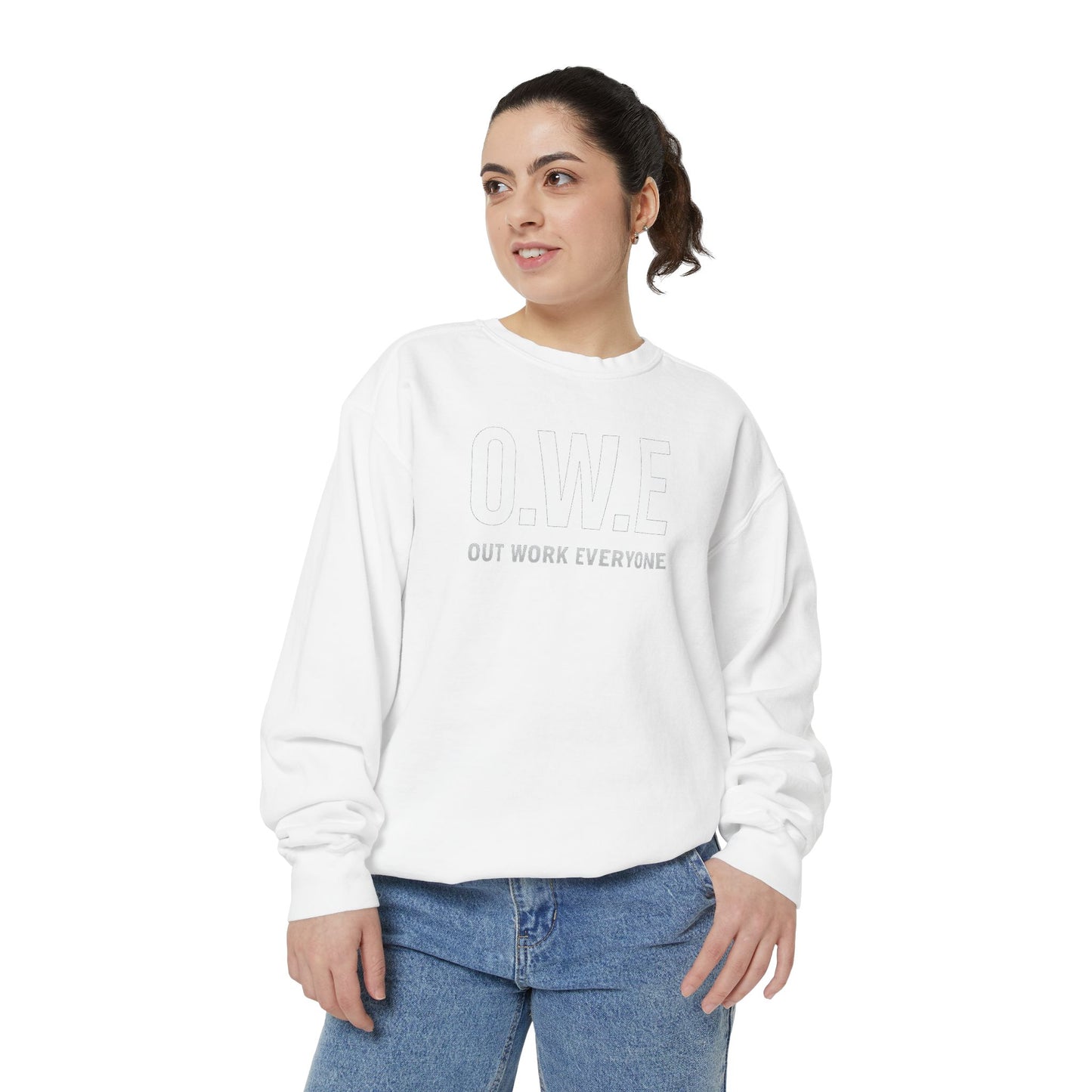 O.W.E. Women’s Sweatshirt – Streetwear Violet Edition