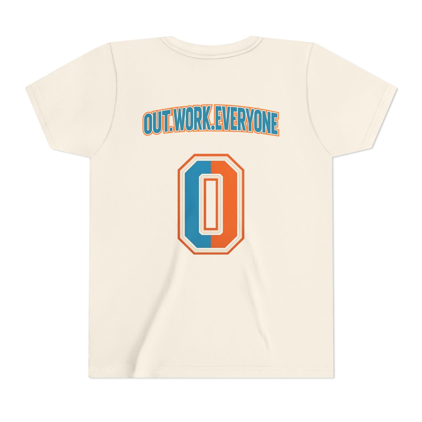 Youth Motivational Tee: Outwork Everyone, Inspirational Shirt, Gift for Young Athletes, Sportswear, Back to School, Summer Fashion