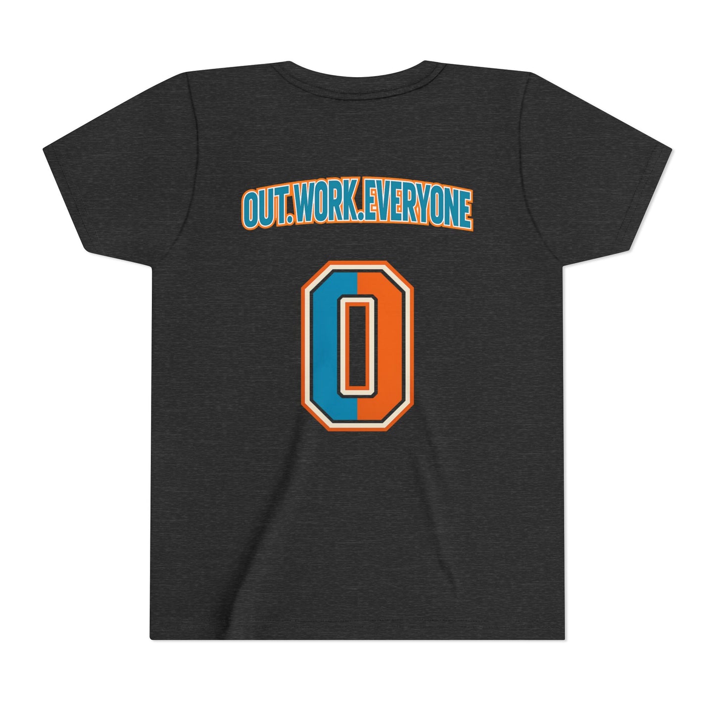 Youth Motivational Tee: Outwork Everyone, Inspirational Shirt, Gift for Young Athletes, Sportswear, Back to School, Summer Fashion