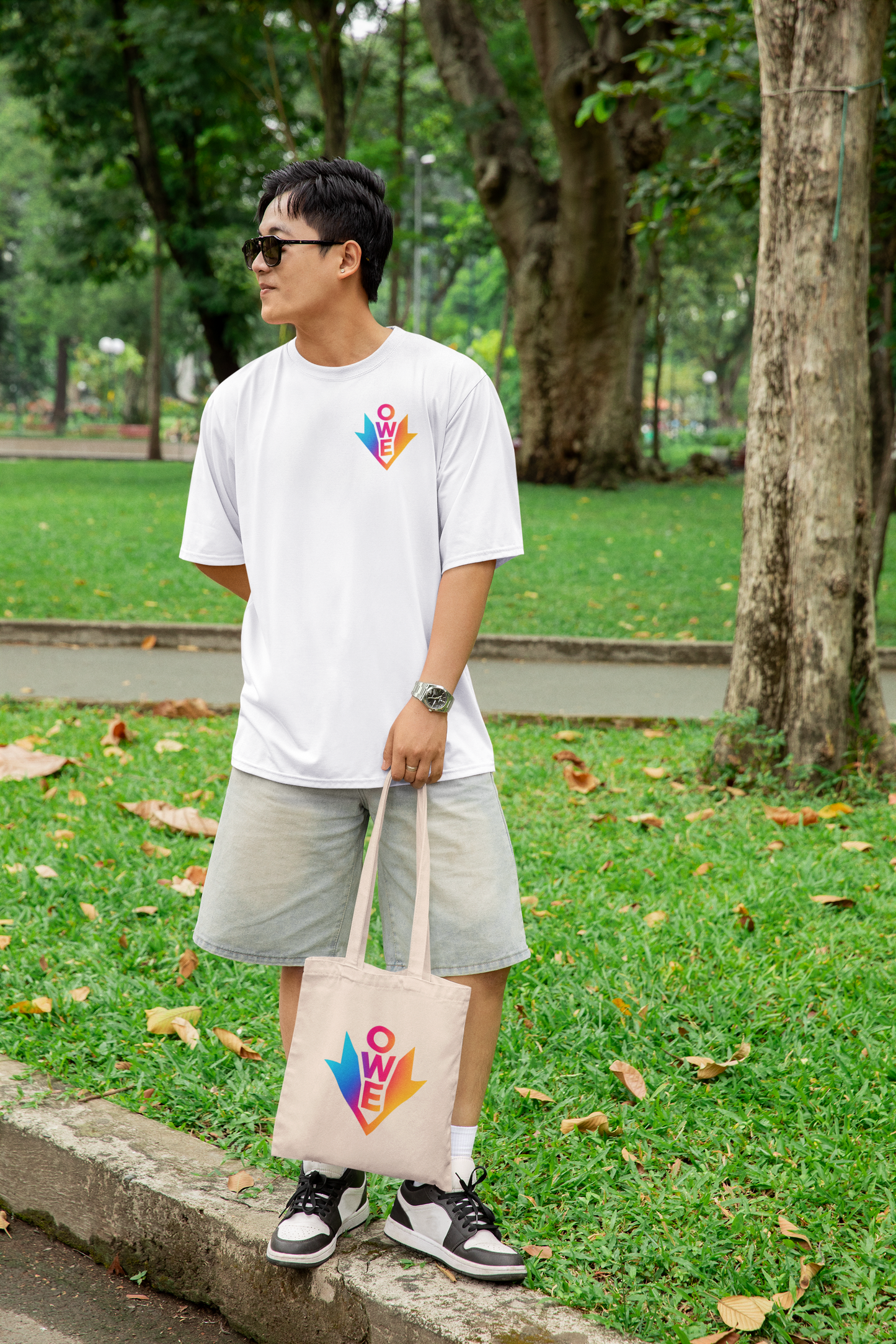O.W.E. Vibe Shift Tee – Colorful Energy Drop