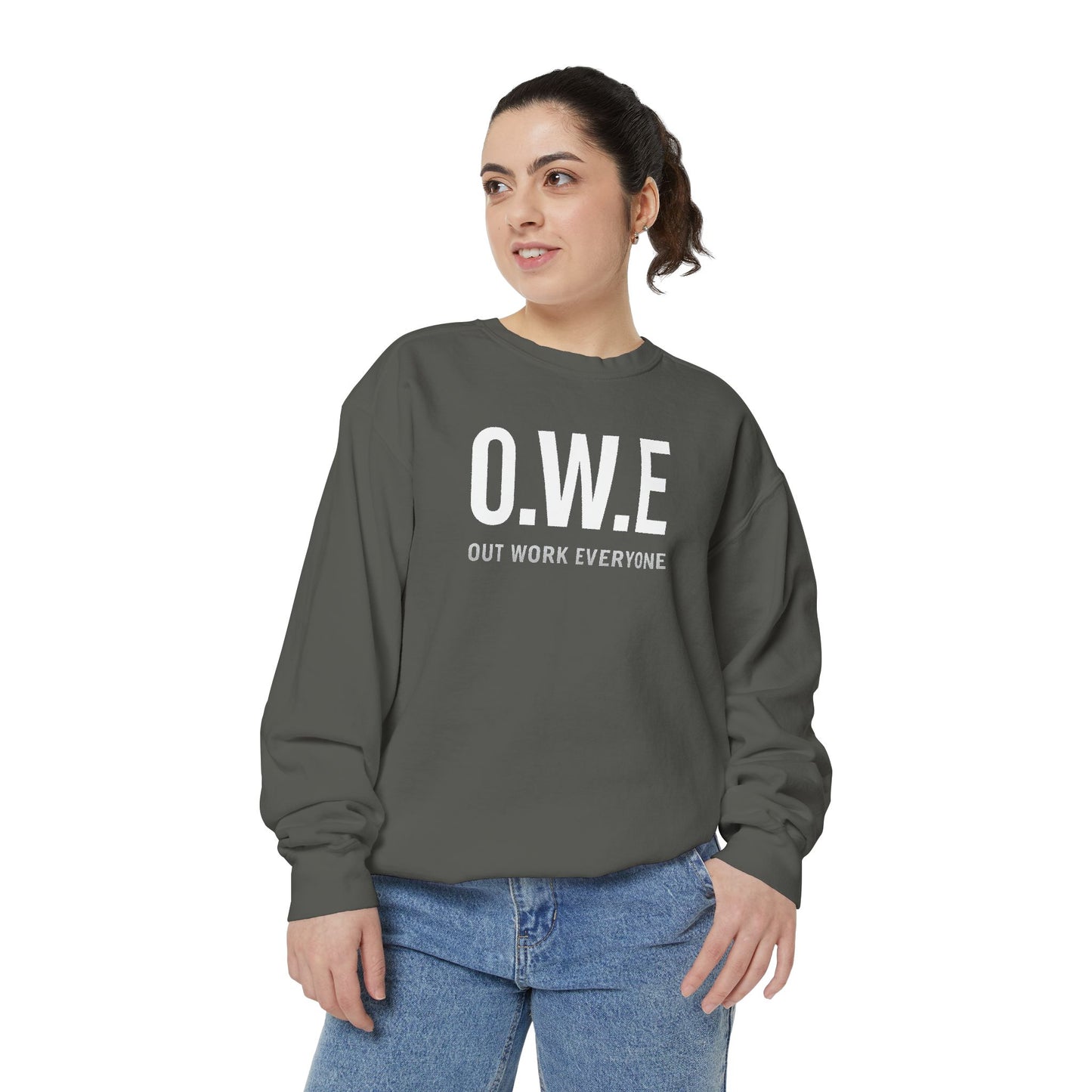 O.W.E. Women’s Sweatshirt – Streetwear Violet Edition