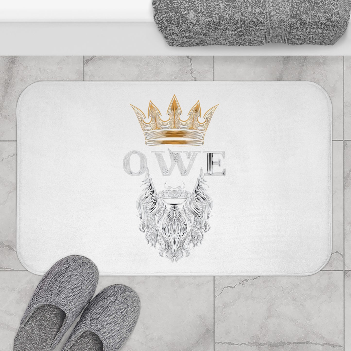 Majestic King Bath Mat – Rule Your Space with OWE Royalty