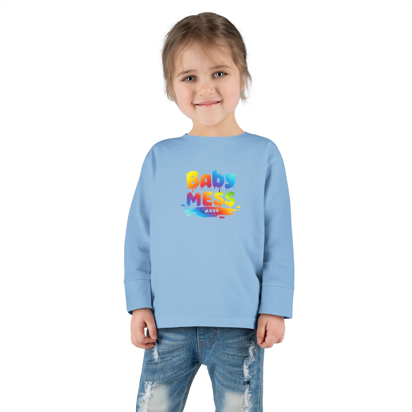 Baby Mess Long Sleeve Tee – Colorfully Chaotic & Cute