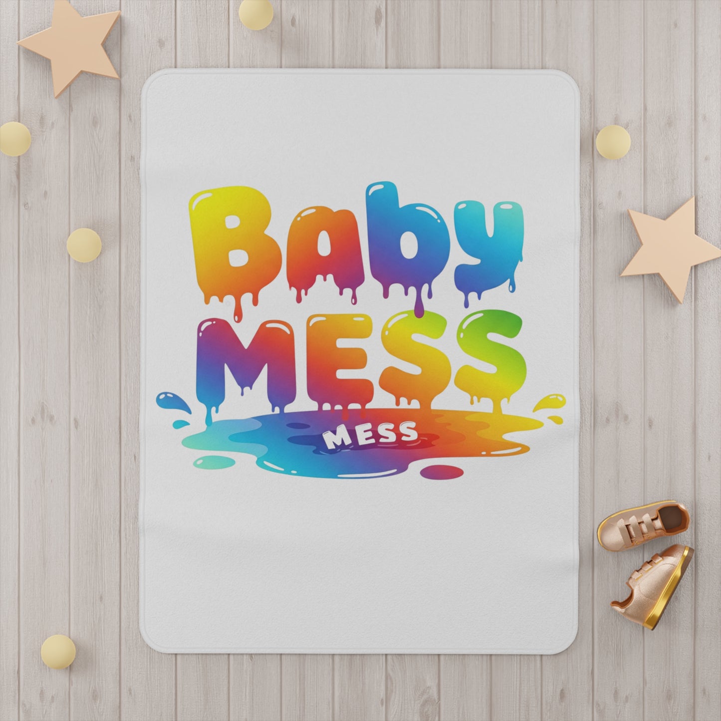 Baby Mess Rainbow Blanket – Cozy Vibes for Colorful Little Lives