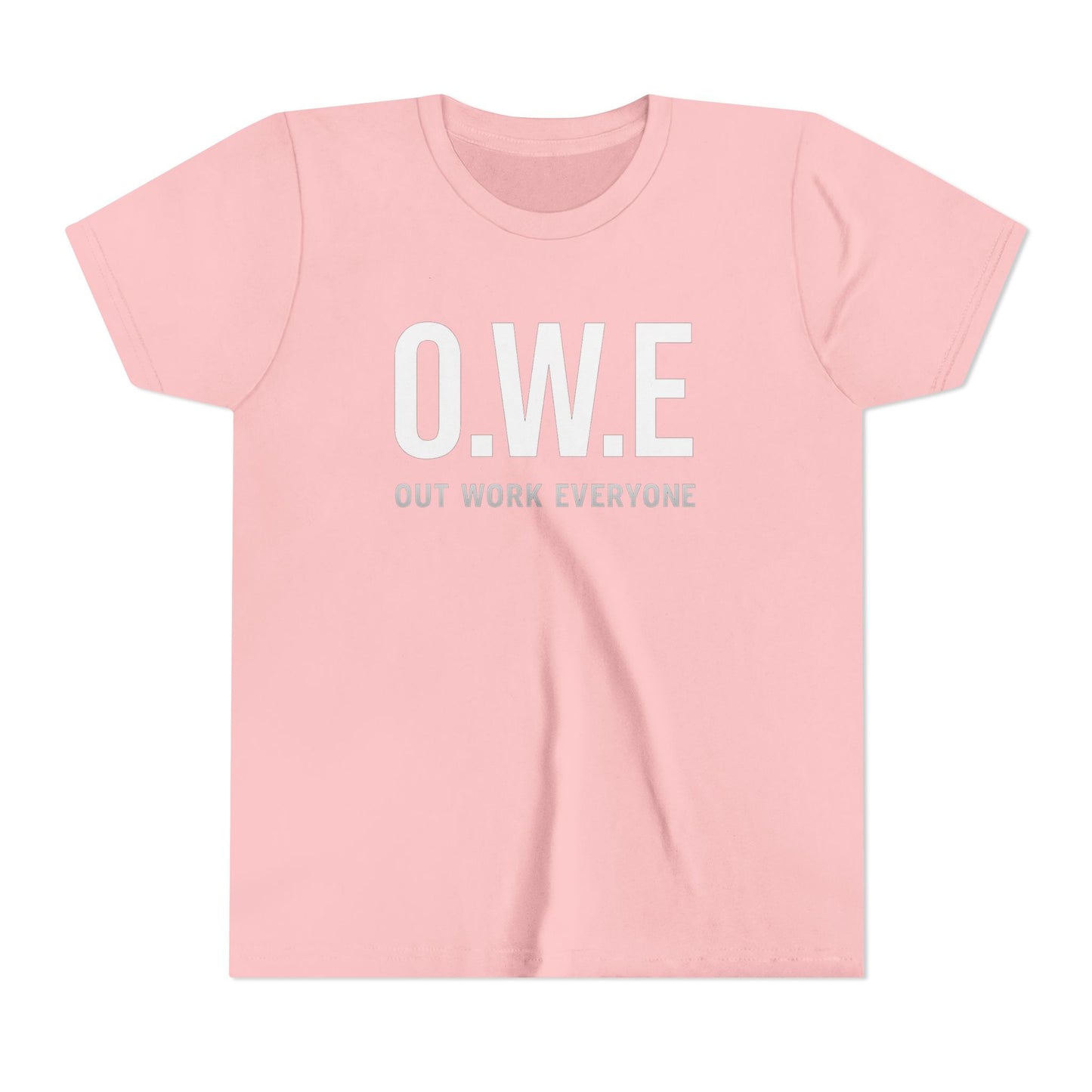 O.W.E. Kids Tee – “Out Work Everyone” Youth Edition (Blue)