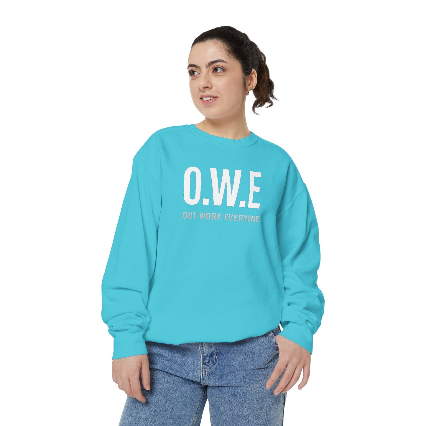 O.W.E. Women’s Sweatshirt – Streetwear Violet Edition