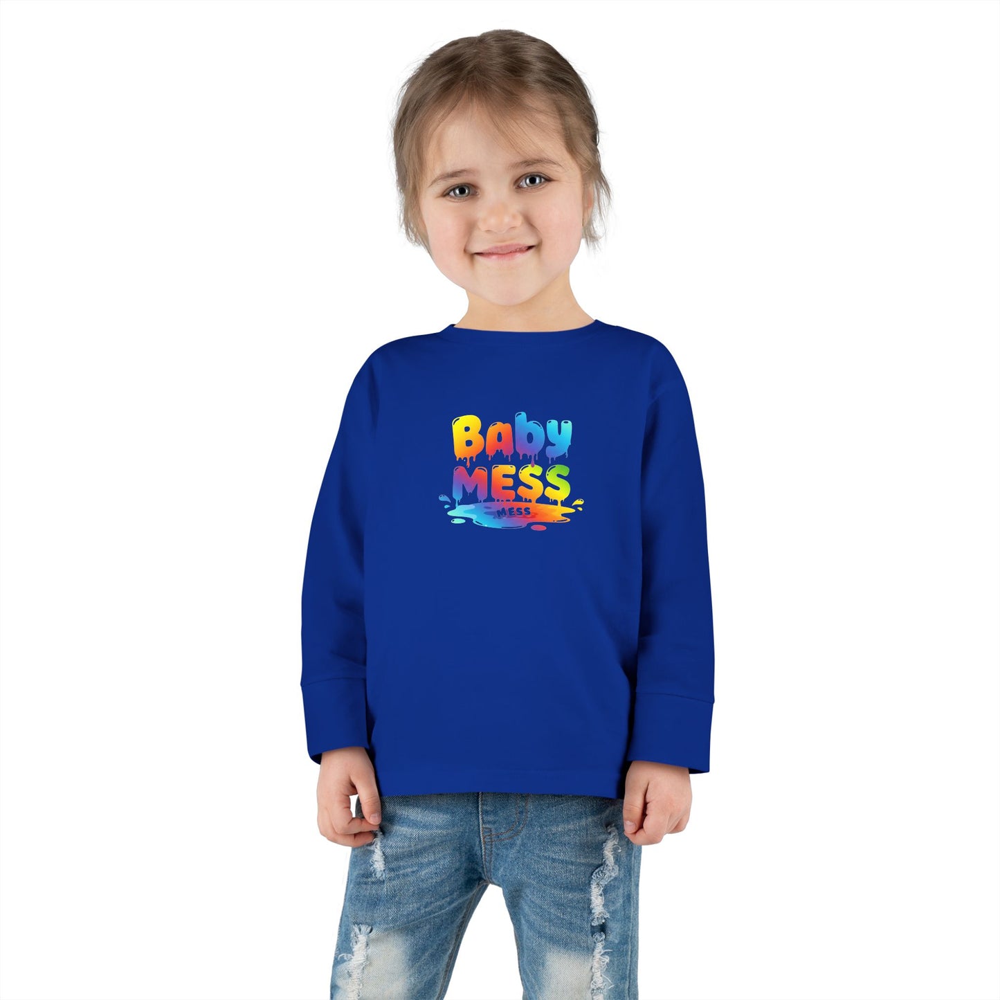 Baby Mess Long Sleeve Tee – Colorfully Chaotic & Cute
