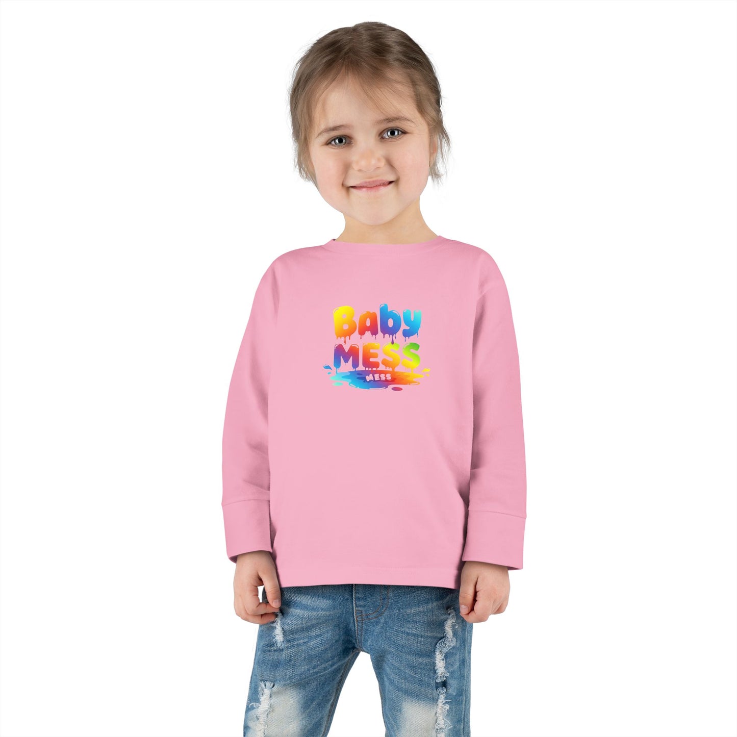 Baby Mess Long Sleeve Tee – Colorfully Chaotic & Cute