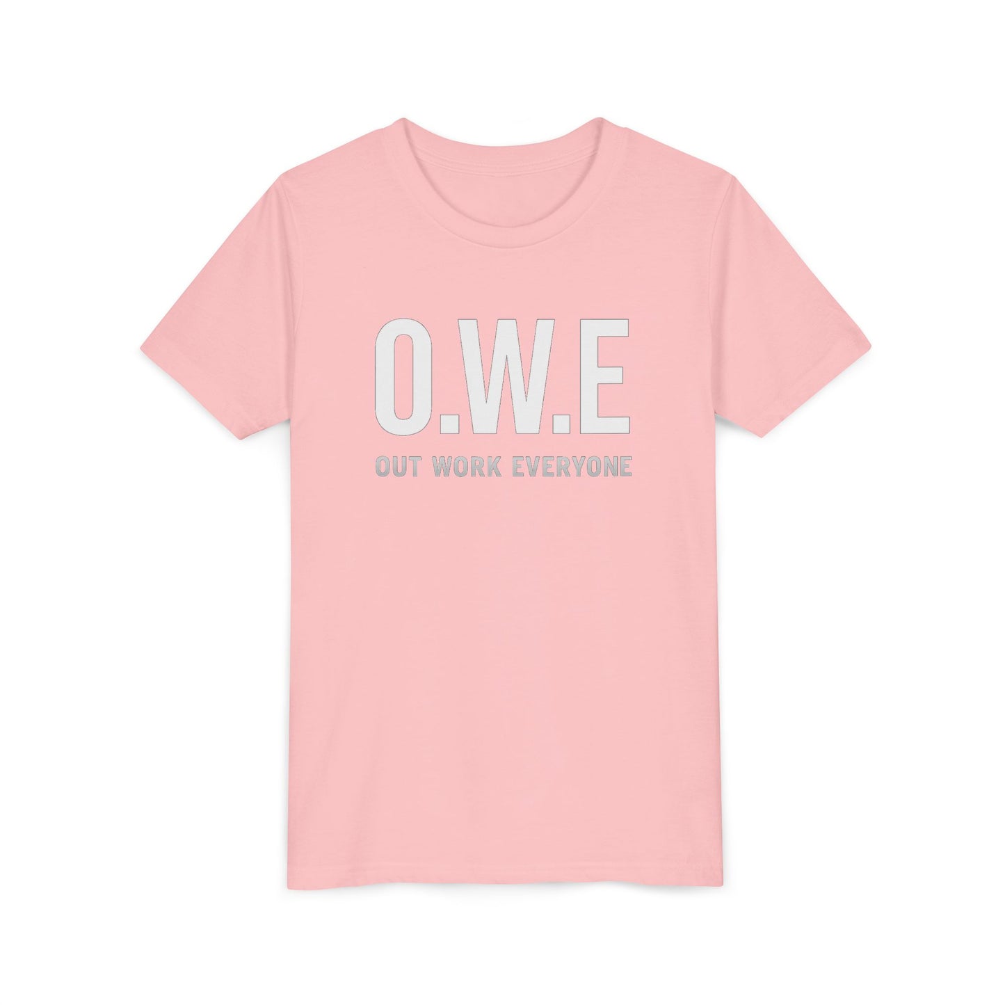 O.W.E. Kids Tee – “Out Work Everyone” Youth Edition (Blue)