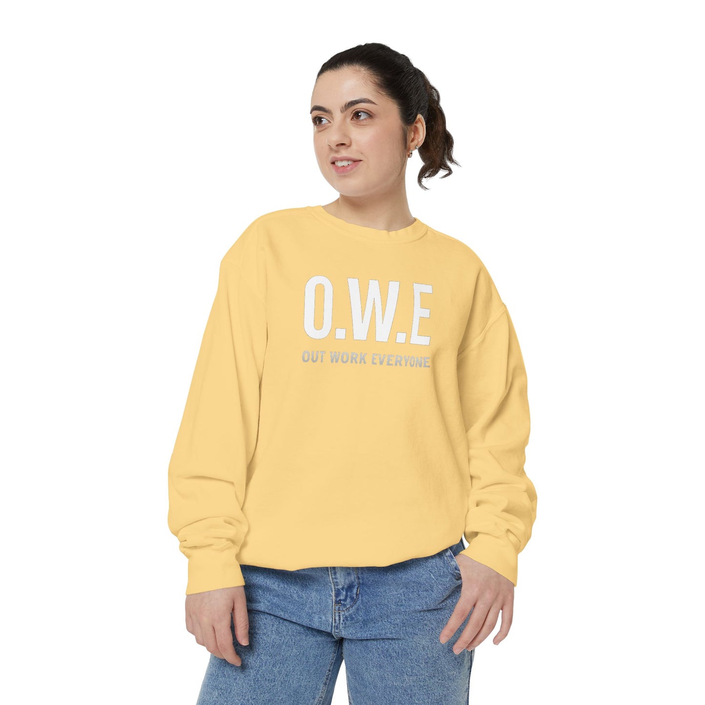 O.W.E. Women’s Sweatshirt – Streetwear Violet Edition