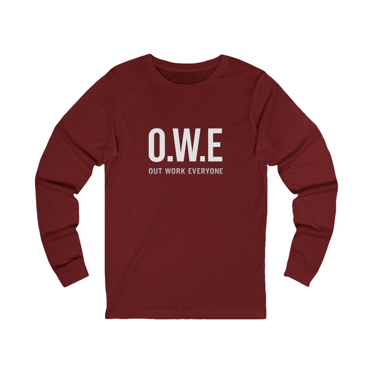 O.W.E. Women’s Long Sleeve Tee – “Out Work Everyone” Edition (Grey)