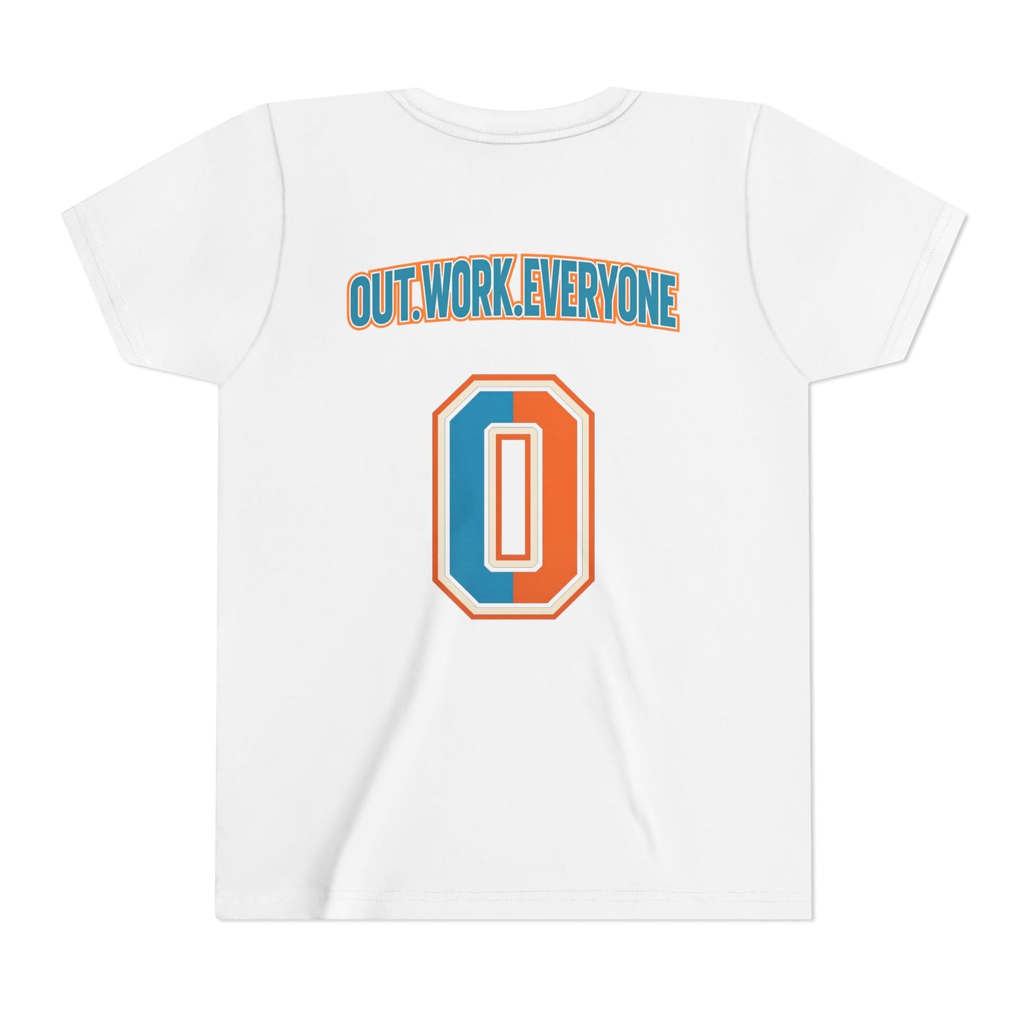 Youth Motivational Tee: Outwork Everyone, Inspirational Shirt, Gift for Young Athletes, Sportswear, Back to School, Summer Fashion