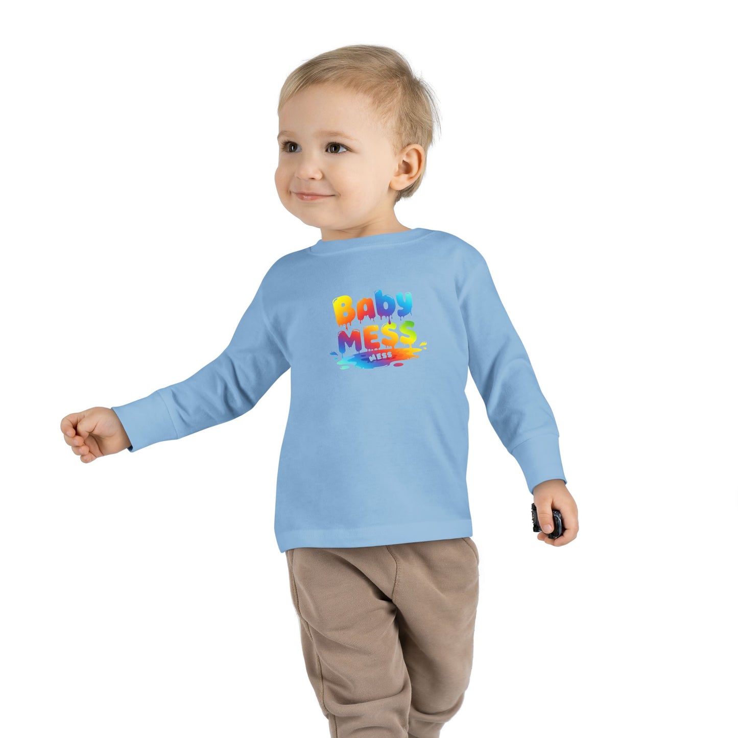 Baby Mess Long Sleeve Tee – Colorfully Chaotic & Cute
