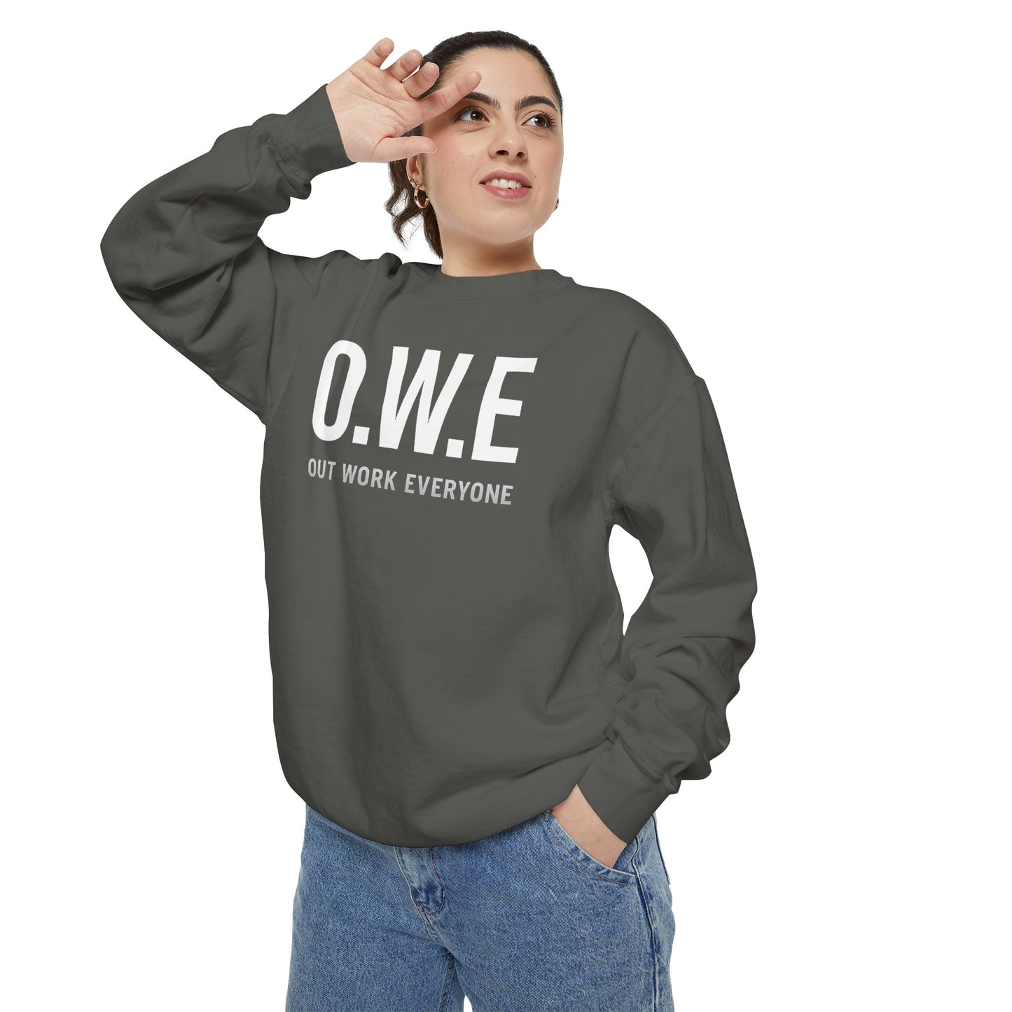 O.W.E. Women’s Sweatshirt – Streetwear Violet Edition
