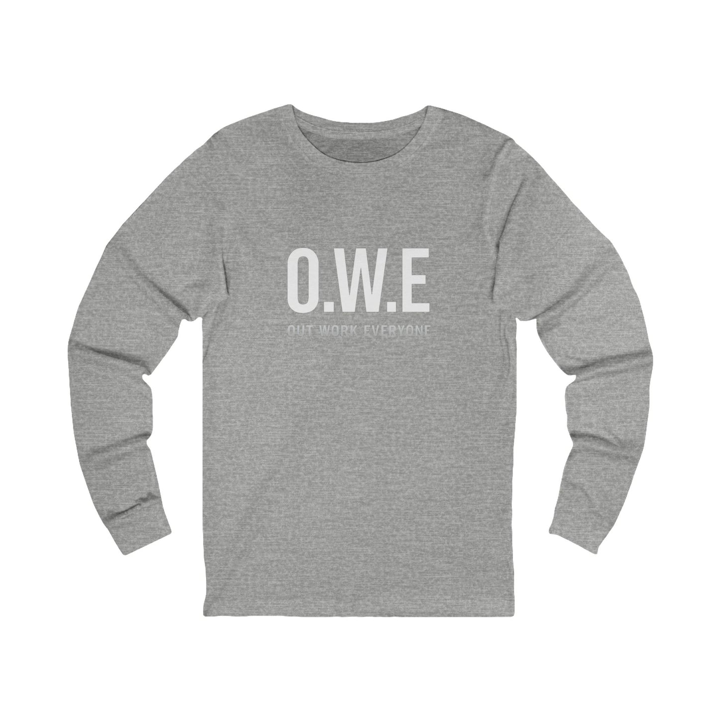 O.W.E. Women’s Long Sleeve Tee – “Out Work Everyone” Edition (Grey)