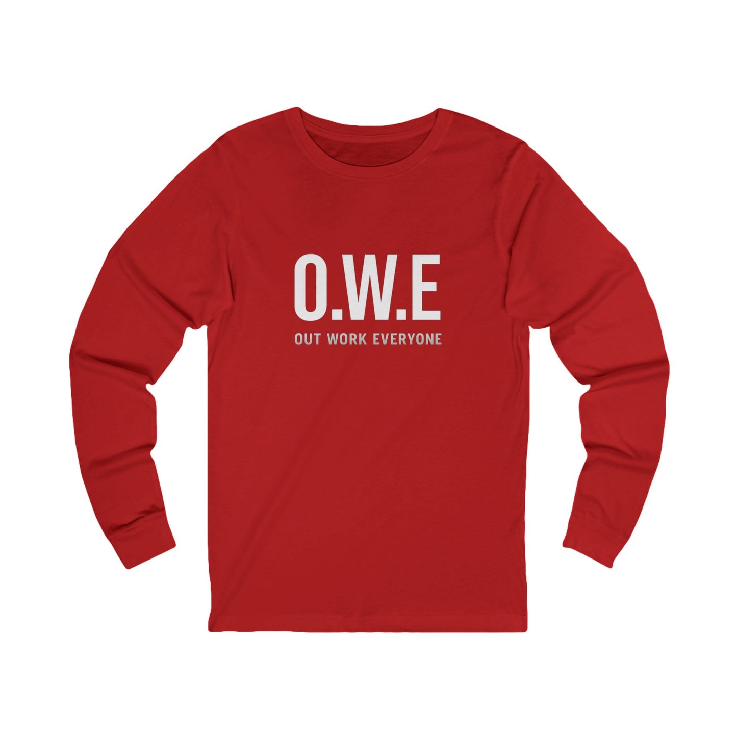 O.W.E. Women’s Long Sleeve Tee – “Out Work Everyone” Edition (Grey)