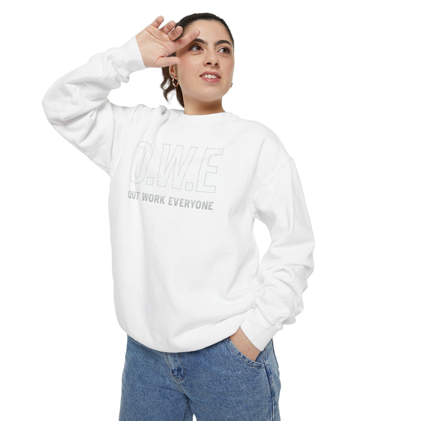 O.W.E. Women’s Sweatshirt – Streetwear Violet Edition
