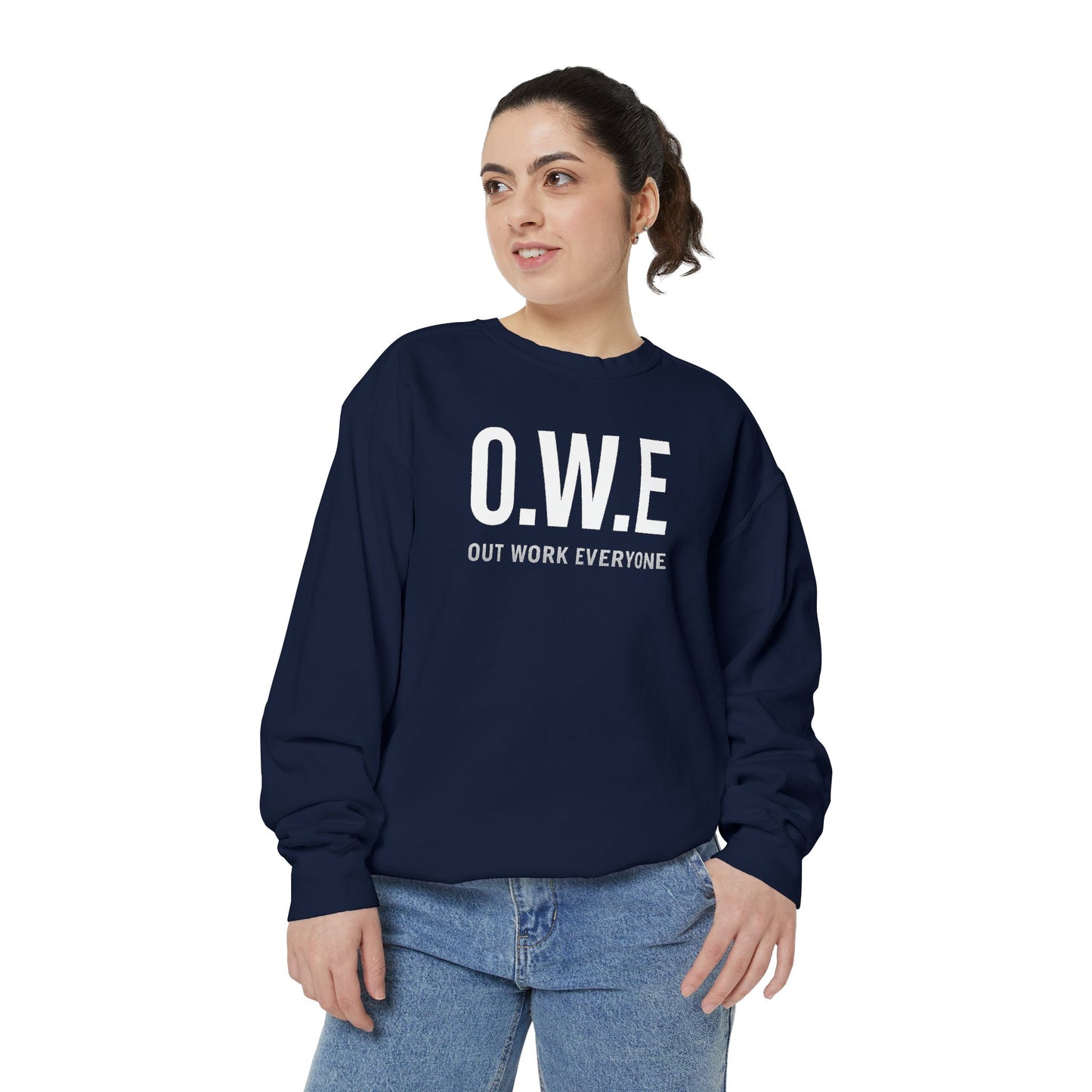 O.W.E. Women’s Sweatshirt – Streetwear Violet Edition