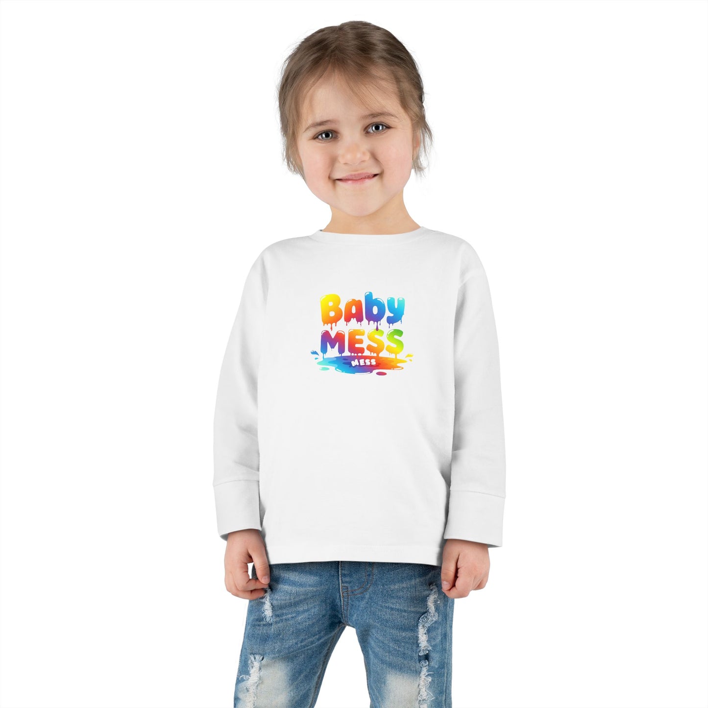Baby Mess Long Sleeve Tee – Colorfully Chaotic & Cute