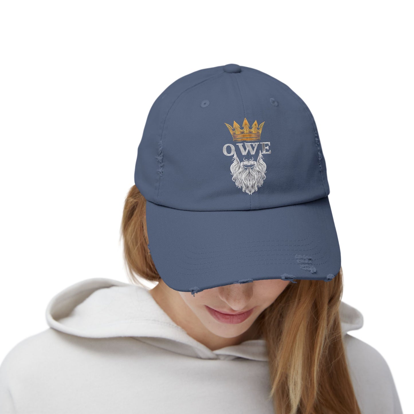OWE Distressed Cap – Worn In. Dialed In. Outworking Everyone.*