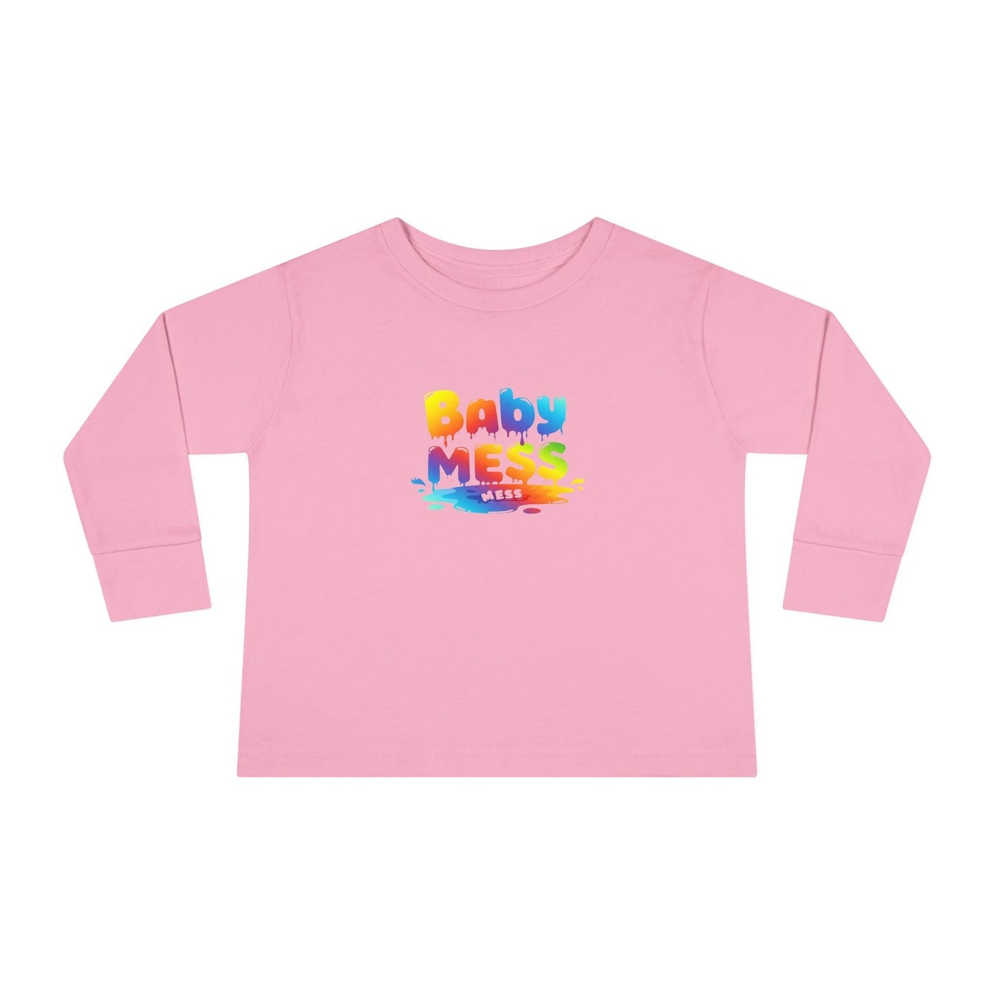 Baby Mess Long Sleeve Tee – Colorfully Chaotic & Cute by Out.Work.Everyone – Kids clothes