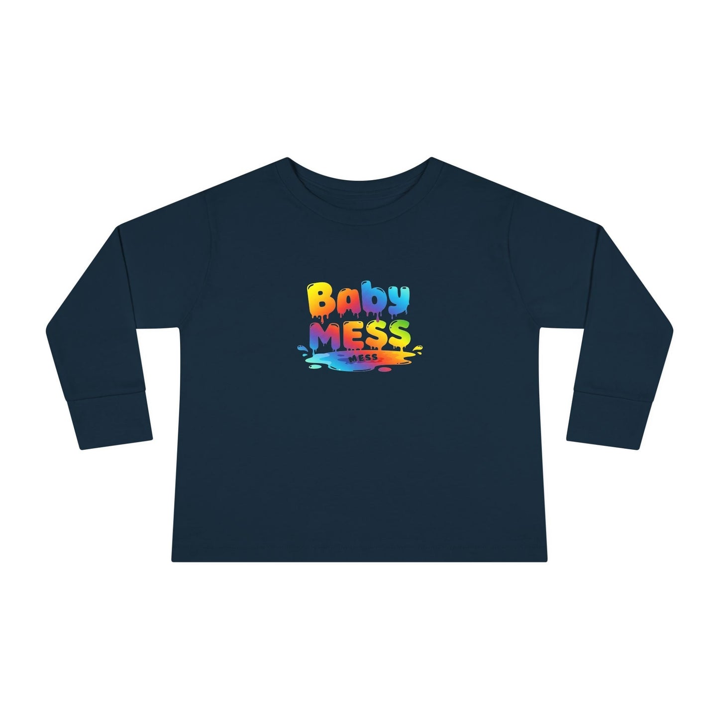 Baby Mess Long Sleeve Tee – Colorfully Chaotic & Cute by Out.Work.Everyone – Kids clothes