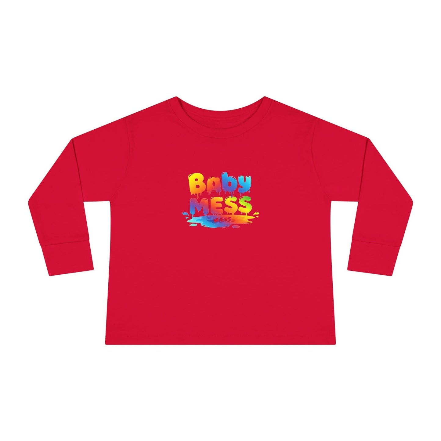 Baby Mess Long Sleeve Tee – Colorfully Chaotic & Cute by Out.Work.Everyone – Kids clothes