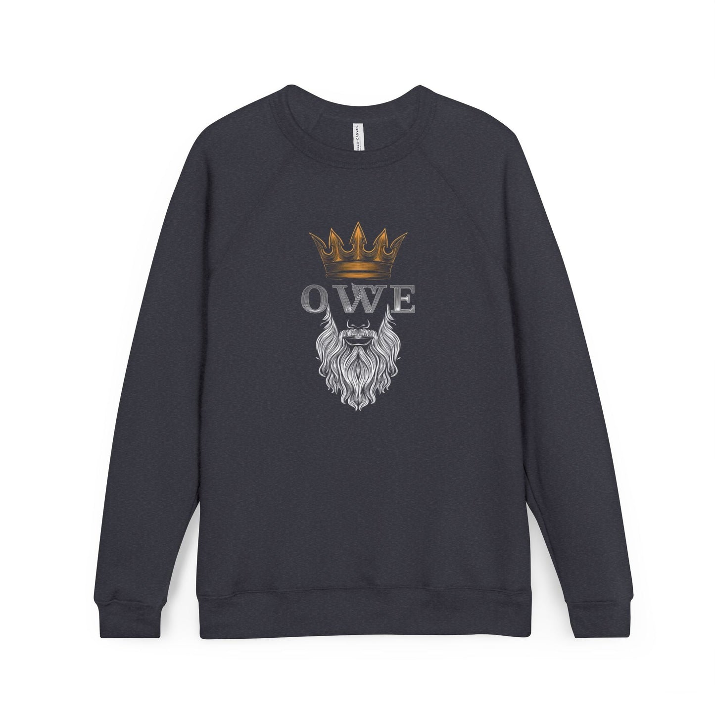 Crown Beard Sweatshirt β Premium Unisex Fleece | O.W.E. Streetwear Motivation - XS / Heather Navy - Sweatshirt