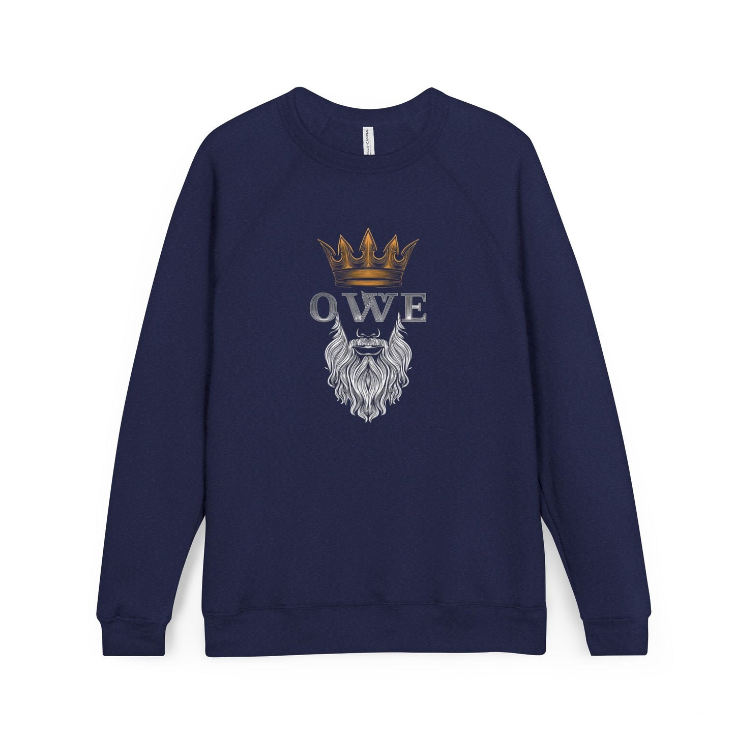 Crown Beard Sweatshirt β Premium Unisex Fleece | O.W.E. Streetwear Motivation - XS / Navy TriBlend - Sweatshirt