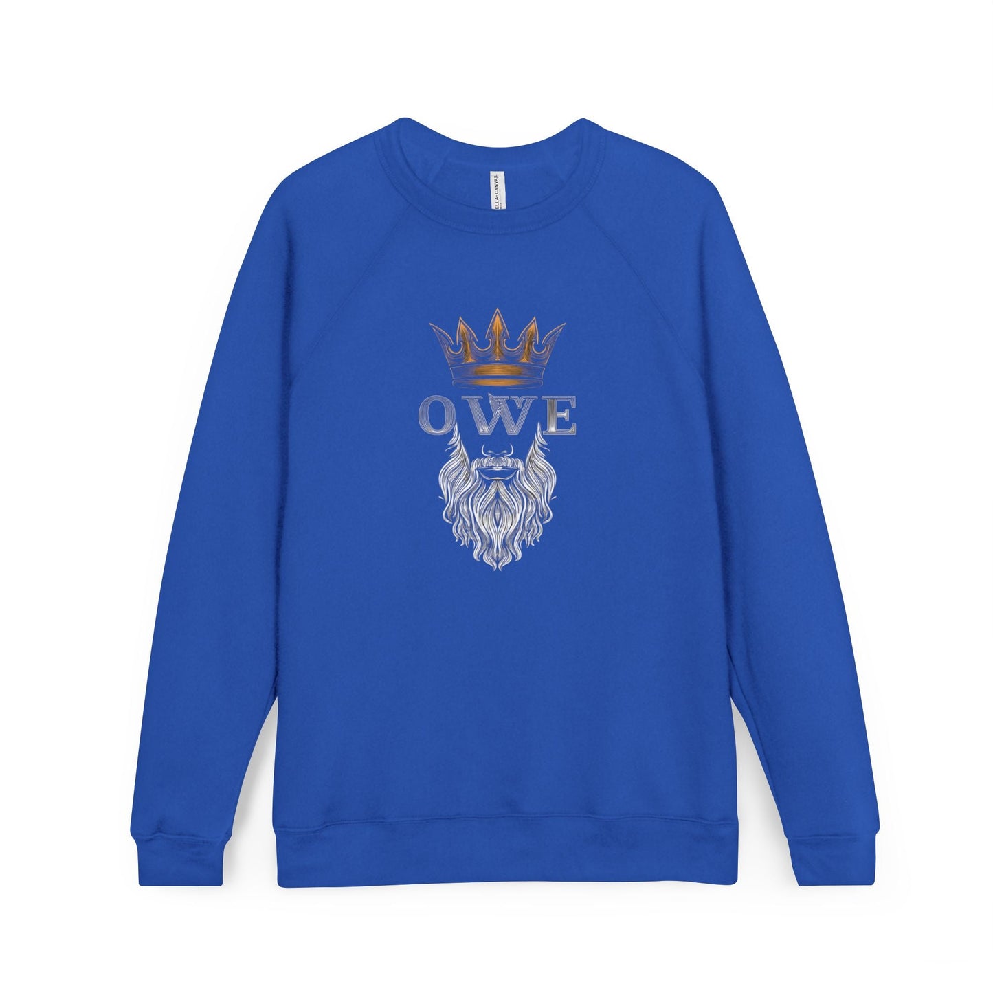 Crown Beard Sweatshirt β Premium Unisex Fleece | O.W.E. Streetwear Motivation - XS / True Royal - Sweatshirt
