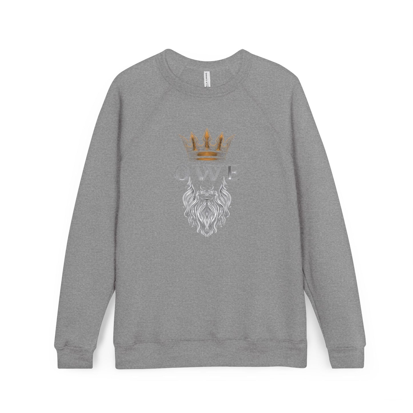 Crown Beard Sweatshirt β Premium Unisex Fleece | O.W.E. Streetwear Motivation - XS / Athletic Heather - Sweatshirt