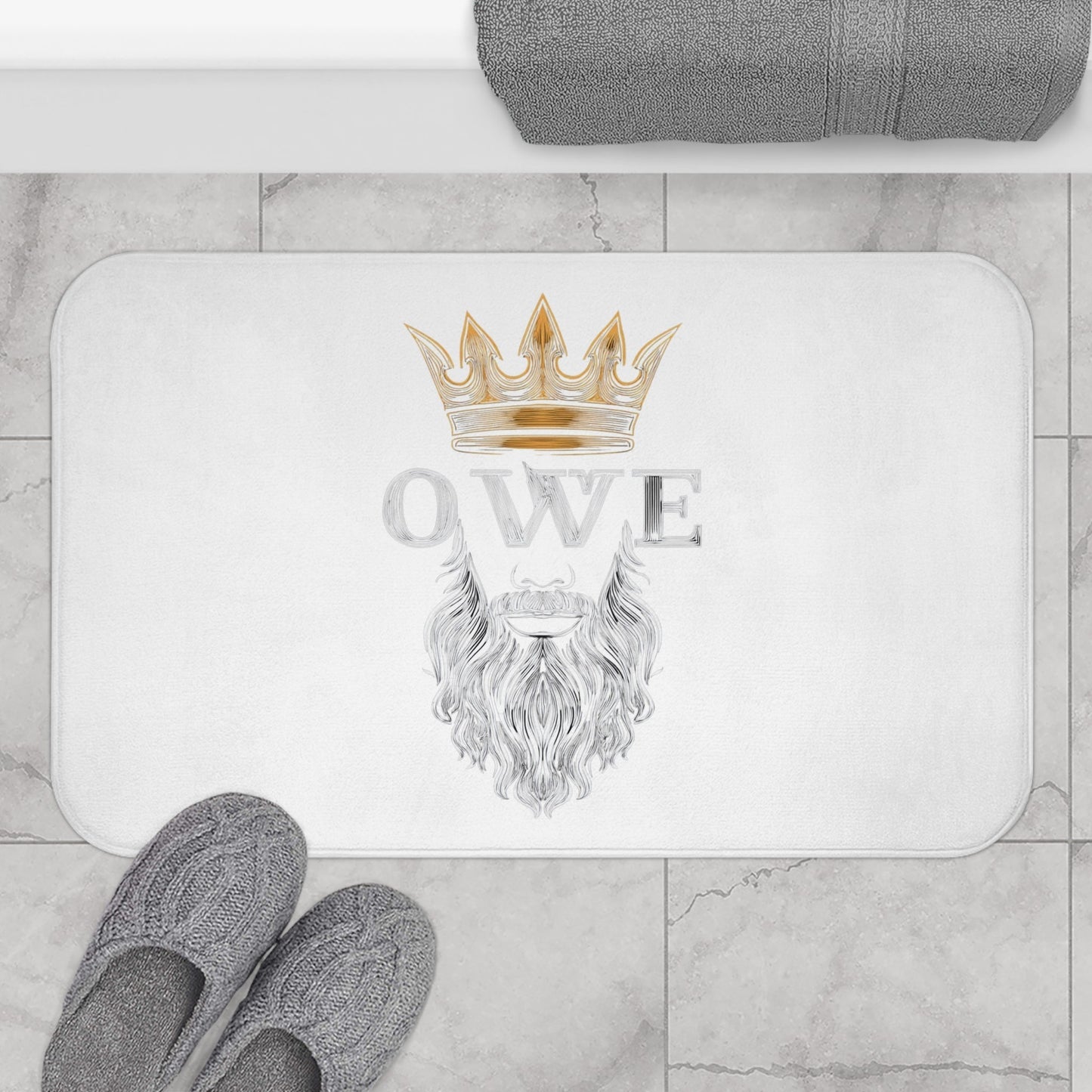Majestic King Bath Mat – Rule Your Space with OWE Royalty by Out.Work.Everyone – Home Decor